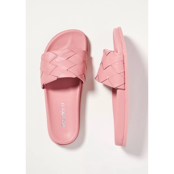 Anthropologie Silent D Woven Pink Braided Slide Sandals NWT Size 9 - Picture 6 of 9